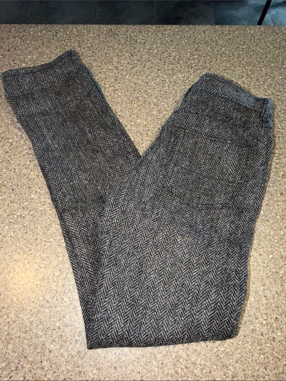 Gustin Harris Tweed Wool Herringbone Pants